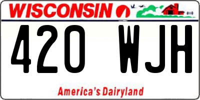 WI license plate 420WJH