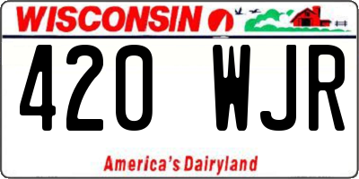 WI license plate 420WJR