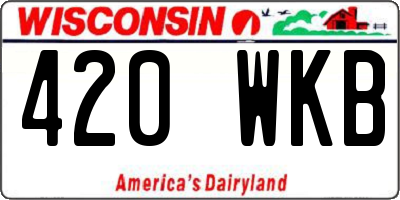 WI license plate 420WKB