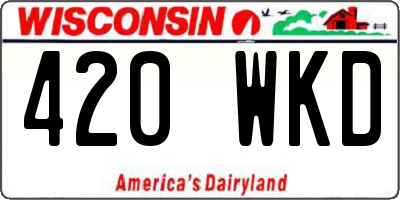 WI license plate 420WKD