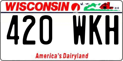 WI license plate 420WKH