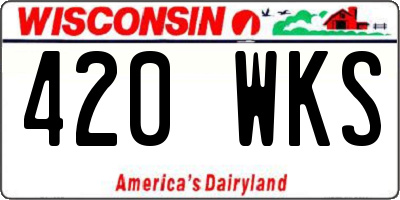 WI license plate 420WKS
