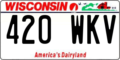 WI license plate 420WKV