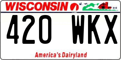 WI license plate 420WKX