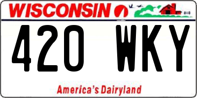 WI license plate 420WKY