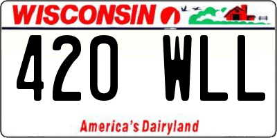 WI license plate 420WLL