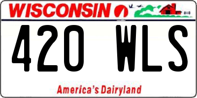 WI license plate 420WLS