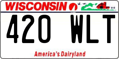 WI license plate 420WLT