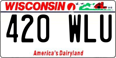 WI license plate 420WLU