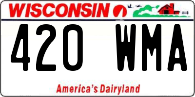 WI license plate 420WMA