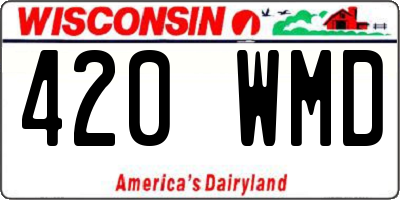 WI license plate 420WMD