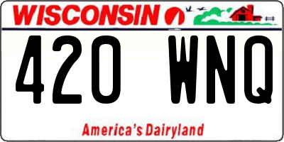WI license plate 420WNQ