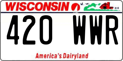 WI license plate 420WWR