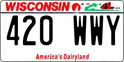 WI license plate 420WWY