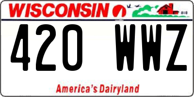 WI license plate 420WWZ