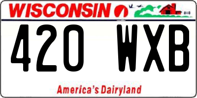 WI license plate 420WXB