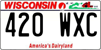WI license plate 420WXC