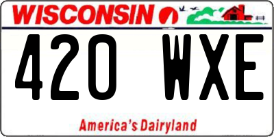WI license plate 420WXE