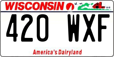 WI license plate 420WXF