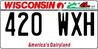 WI license plate 420WXH