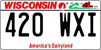 WI license plate 420WXI