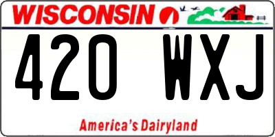 WI license plate 420WXJ
