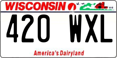 WI license plate 420WXL