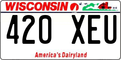 WI license plate 420XEU