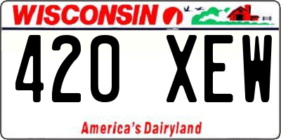 WI license plate 420XEW