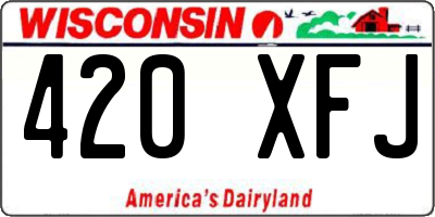 WI license plate 420XFJ