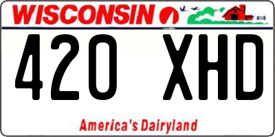 WI license plate 420XHD