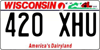 WI license plate 420XHU