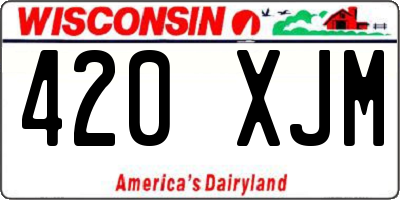 WI license plate 420XJM