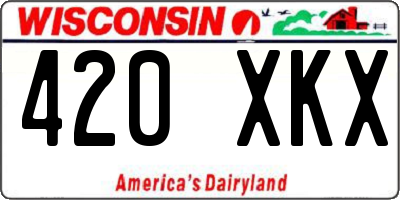 WI license plate 420XKX