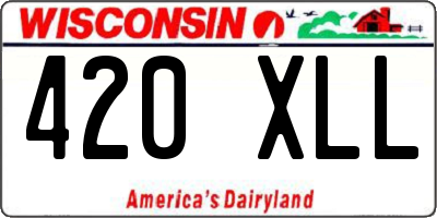 WI license plate 420XLL