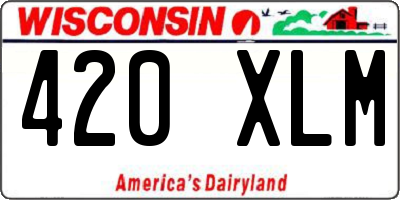 WI license plate 420XLM