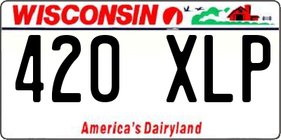 WI license plate 420XLP