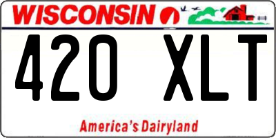 WI license plate 420XLT