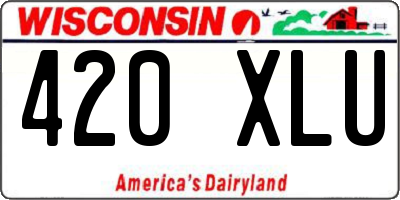 WI license plate 420XLU