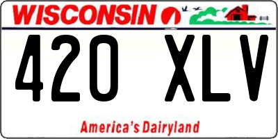 WI license plate 420XLV