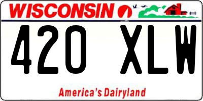 WI license plate 420XLW