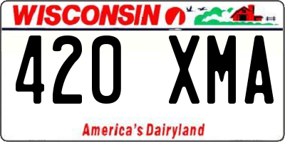 WI license plate 420XMA