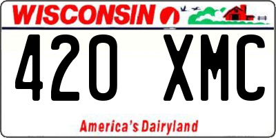 WI license plate 420XMC