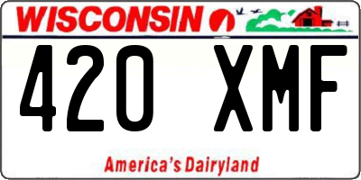 WI license plate 420XMF