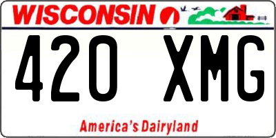 WI license plate 420XMG