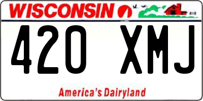 WI license plate 420XMJ