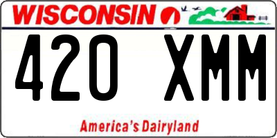 WI license plate 420XMM