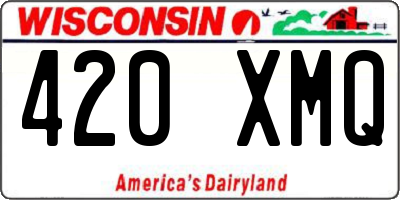 WI license plate 420XMQ