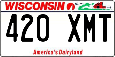 WI license plate 420XMT