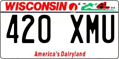 WI license plate 420XMU